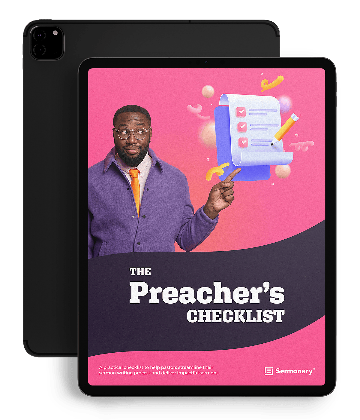 iPad Mockup of The Preacher's Checklist